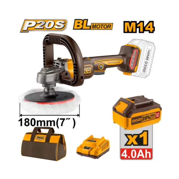 INGCO Lithium-ion Angle Polisher 20V