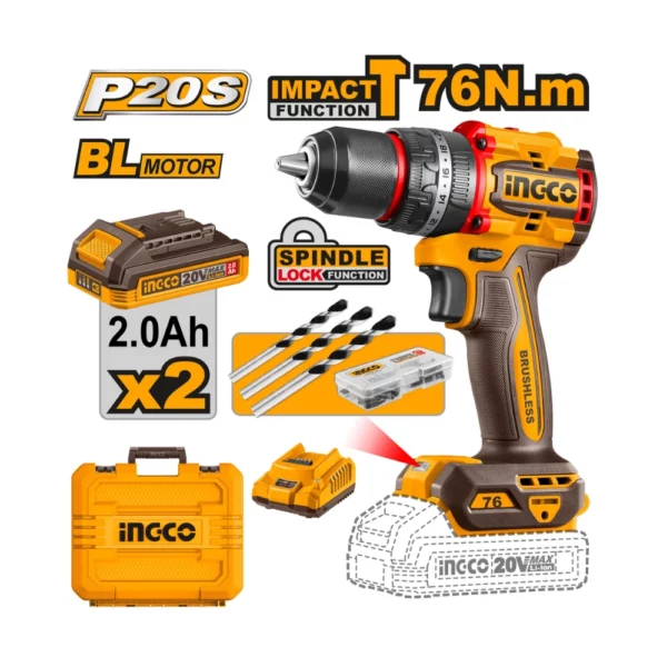 Compact Brushless Cordless Impact Drill