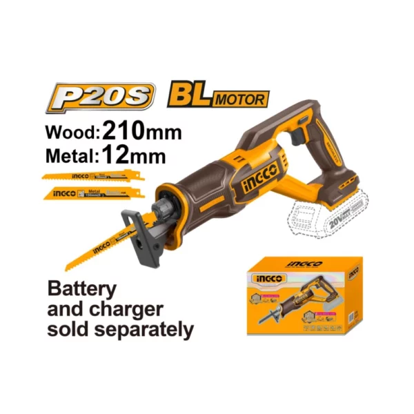 INGCO Lithium-ion 20V Cordless Reciprocating Saw