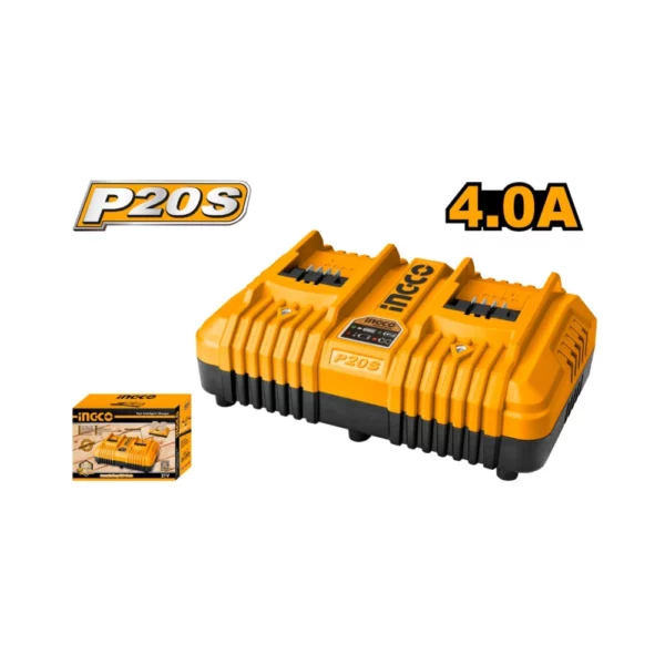 INGCO P20S 2-Port Lithium-Ion Battery Charger (20V)