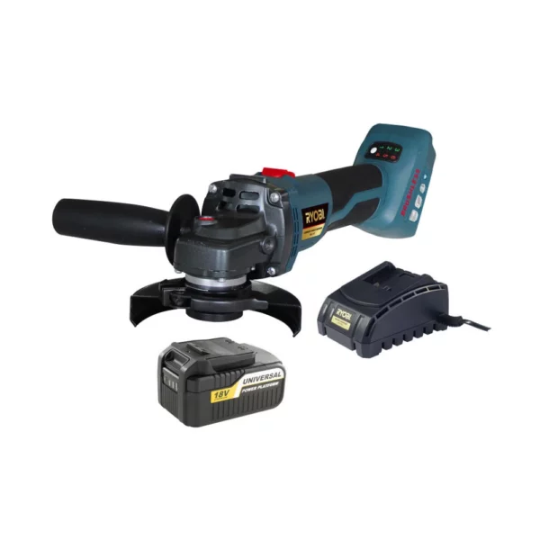 Ryobi 18v Li-ion Brushless Angle Grinder Kit