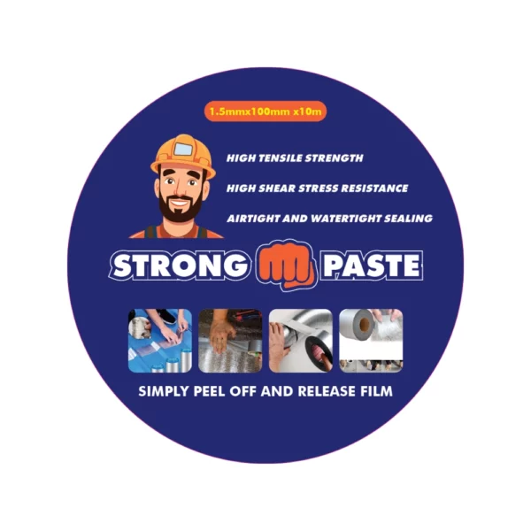 TEAR AND PASTE - EASY TO OPERATE Waterproof seal, Insulation, Strong stickiness, High temperature resistance, Low temperature resistance. 1.5mm x 100mm x l0m Multi-Use Repair for: roof leaks, window sealing, gutters, boats, canoes, outdoor equipment, mobile homes, PVC & plumbing pipes, sprinkler systems, doors, walls, seams, vents etc.