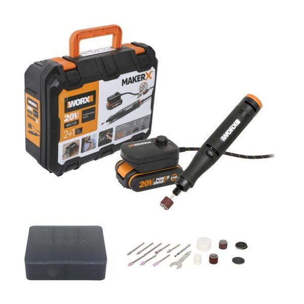 The Worx Maker X Rotary Tool WX739 is small by design but still packed with power.