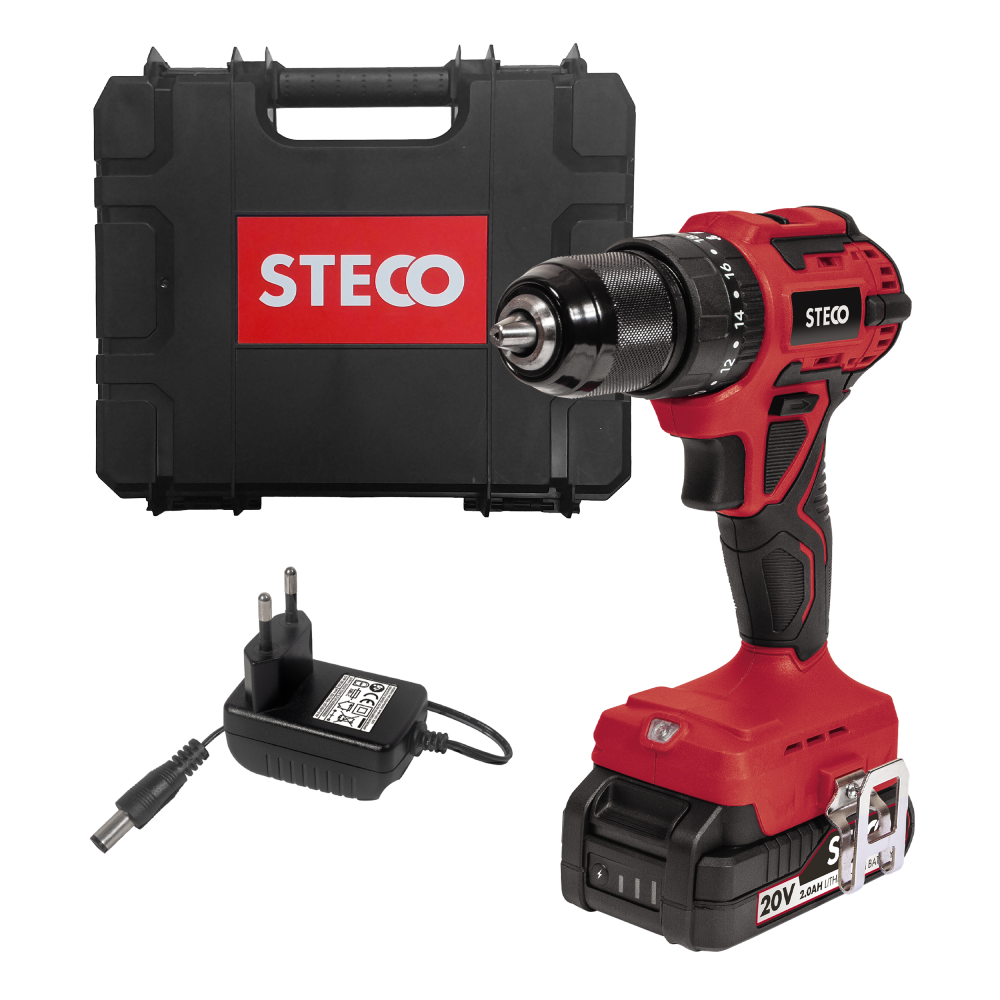 Steco Cordless 20V Kit Impact Drill